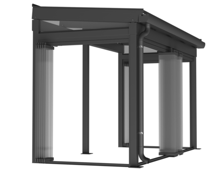 Glasunterbau Schiebedreh-System